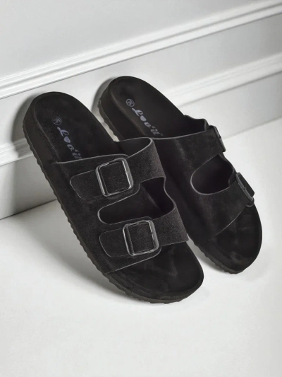 Royalfashion Női öko velúr papucs csatokkal Bella Duo