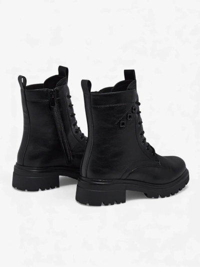 Eko bőr fűzős női Nometa bokacsizma