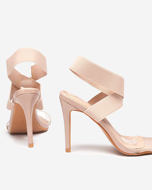 OUTLET Női tűsarkú szandál bézs Koala színben - Lábbeli