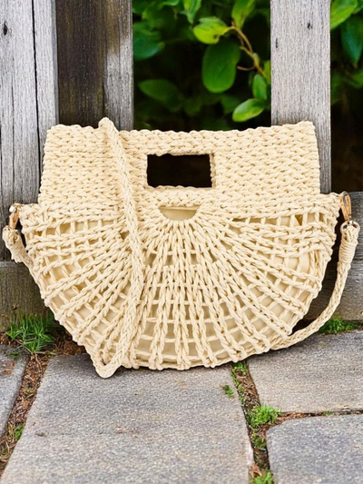 Királyi divat Kis női szalmakézitáska Mini Moon Straw