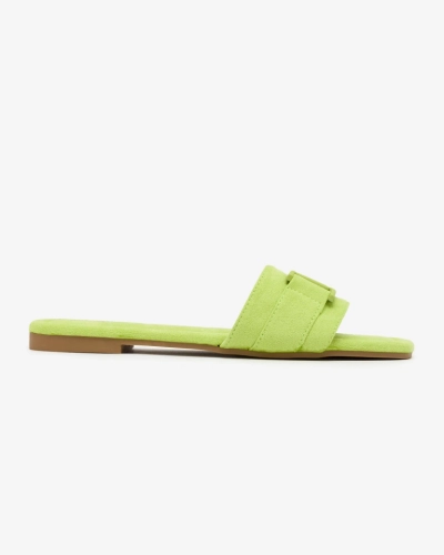 Royalfashion Neonzöld női flip-flopok csattal Rydr