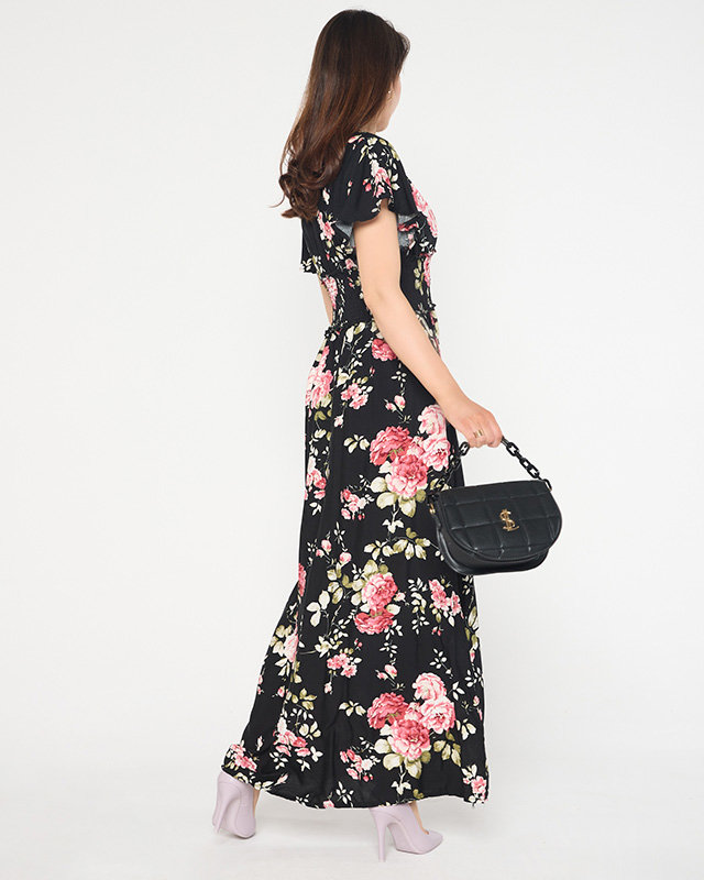 Légies fekete női ruha rövid ujjal - Ruházat