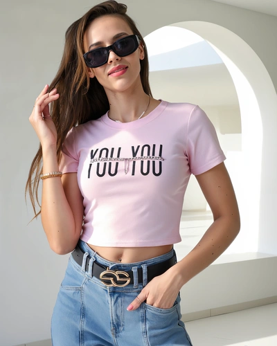 Royalfashion Női pamut crop top