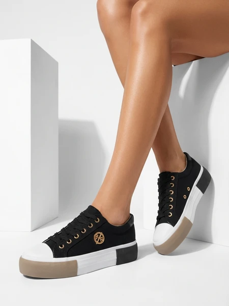 Fekete női Aurelio Canvas sportcipő