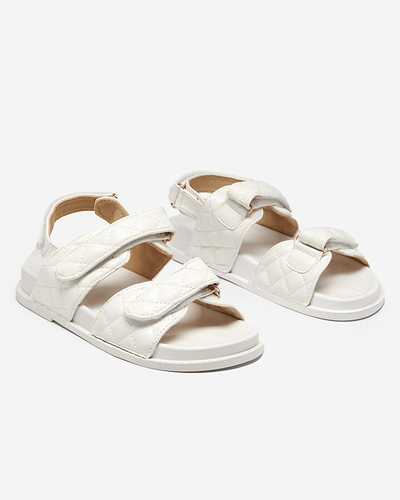 OUTLET Fehér női Korine tépőzáras szandál - Lábbeli