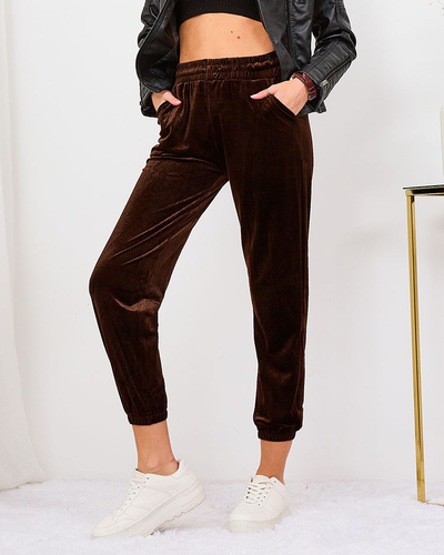 Royalfashion Szürke női kordbársony melegítőnadrág