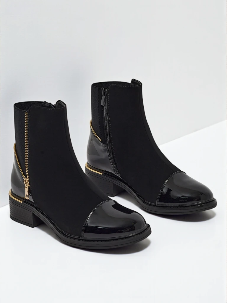 Selyrix női eco bőr bokacsizma