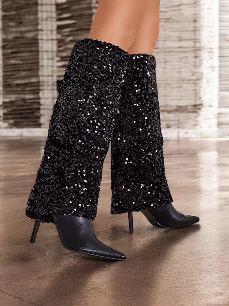 Royalfashion Női magasszárú csizma cirkóniákkal Endove