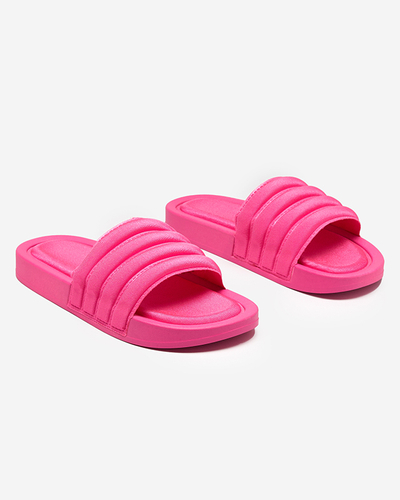 OUTLET Női fukszia csíkos papucs Lenira - Lábbeli
