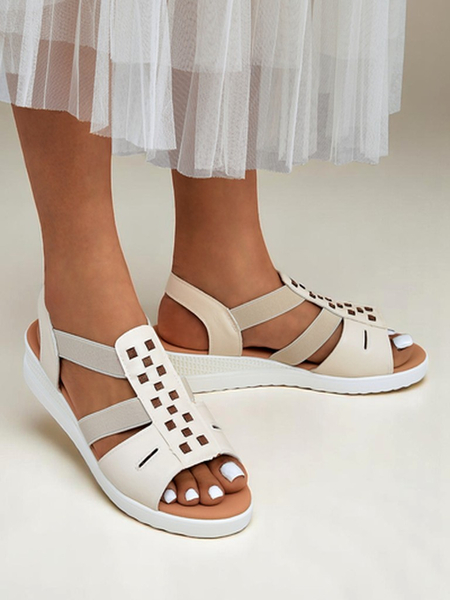 Royalfashion női szandál alacsony ék sarkon Sora