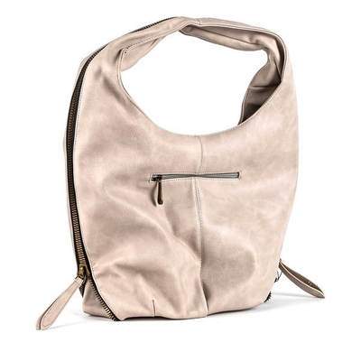 Szürke nagy öko bőr válltáska - Kézitáskák