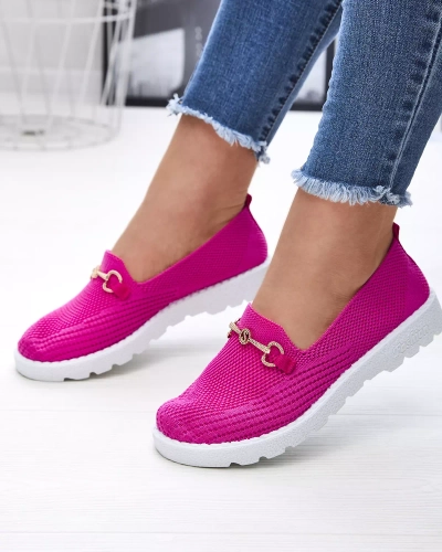 Fukszia női slip on tornacipő arany díszítéssel Enelida - Lábbeli
