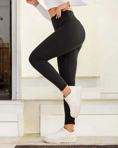 Royalfashion Női pamut bordázott leggings
