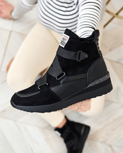 Royalfashion Fekete női sportcsizma Sattari