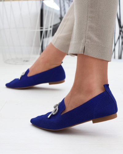 Cobalt női szövet balerinák Faqsa- Lábbeli