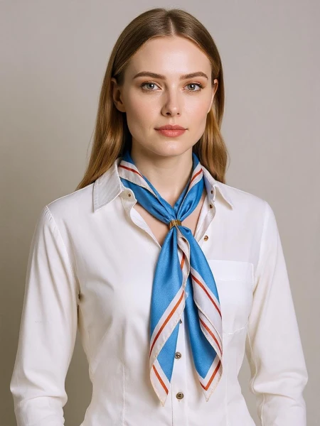 Apollonia - Kék női poliészter sál 69x66 cm