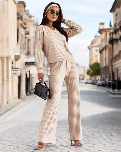 Royalfashion női bordázott pamut szett