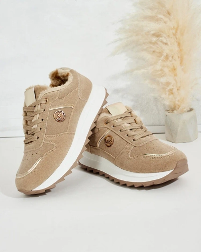 Royalfashion Melegített női tornacipő szőrmével Boris