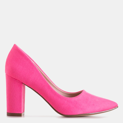 Neon rózsaszín szivattyú magasabb sarkú nőknek Madelina - Cipő