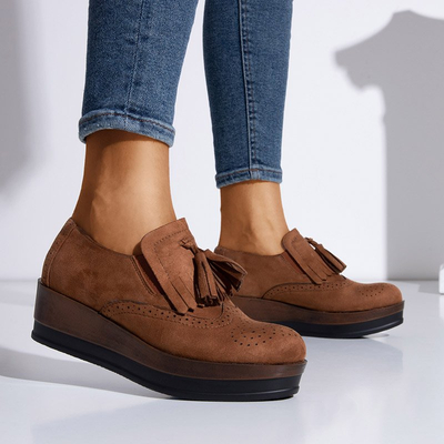 Női teve Jacoba platform cipő - Lábbeli