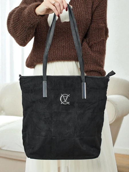 Caryenne női shopper táska öko velúr