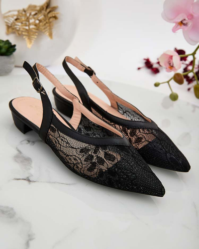 Royalfashion Női a'la ballerina szandál csipkével Benoce