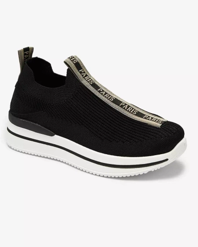 Női sportcipő fekete betűs felirattal Cerppa- Footwear