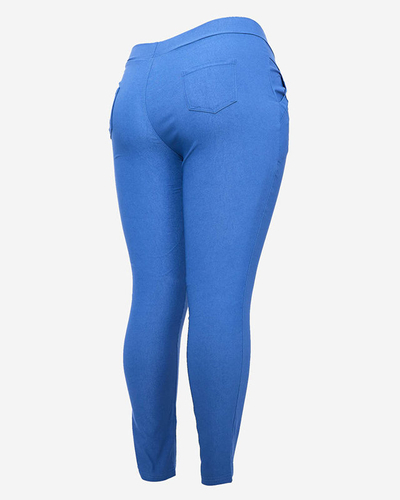 Kék női teggings nadrág PLUS SIZE- Ruházat