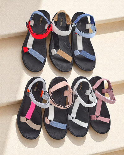 Női kék szövet szandál Ojo- Footwear