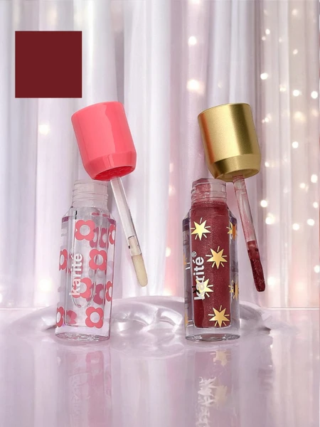 Csillámos és színtelen szájfény 2 az 1-ben Fiercely Red