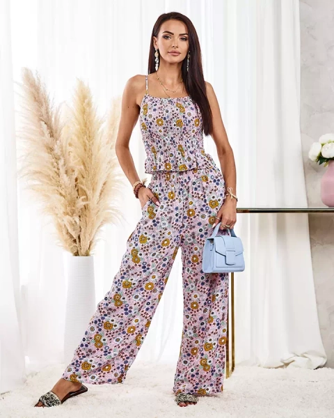 Royalfashion Mintás női szett rózsaszínben