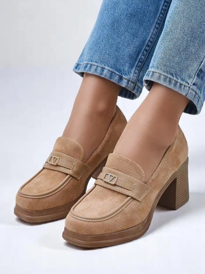 Royalfashion női blokksarkú loaferek Evelay