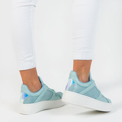 Niebieskie sportowe buty na platformie Salsa - Obuwie