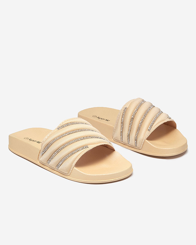 OUTLET Arany női papucs cirkóniával Mytaris - Lábbeli