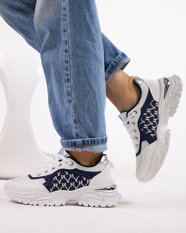 Fehér és sötétkék női sportcipő Umikatu - Lábbeli