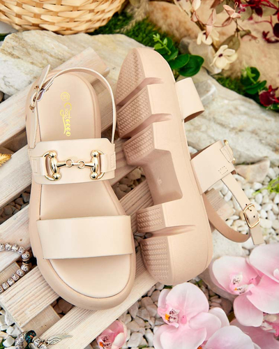 Royalfashion Női ökobőr platform szandál Avemil