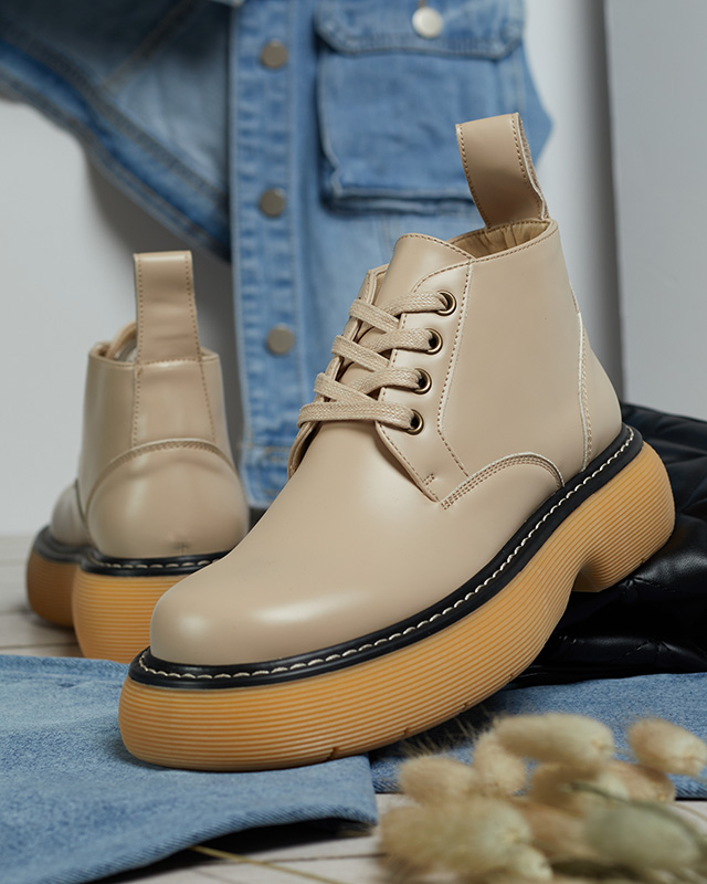 Női csizma bézs színben Tarraf- Footwear