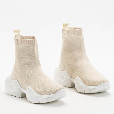 Bézs Női Gohi High Trainers - Lábbeli