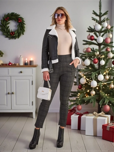 Royalfashion Melegített női teggings nadrág PLUS SIZE