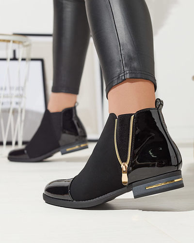 OUTLET Fekete női csizma Ropenia- Footwear
