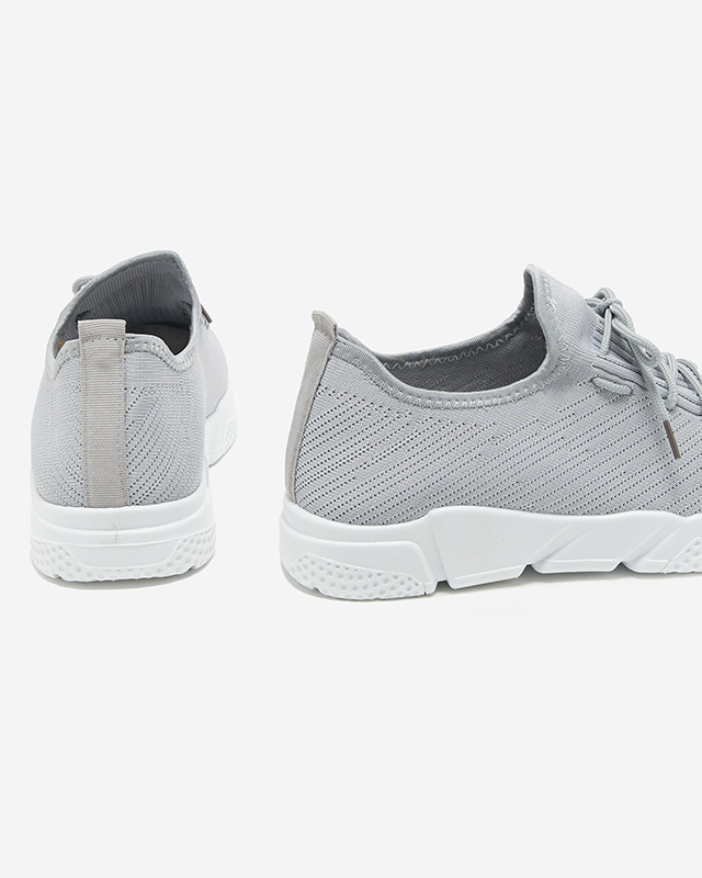 OUTLET Világosszürke férfi textil sportcipő Apoko - Lábbeli