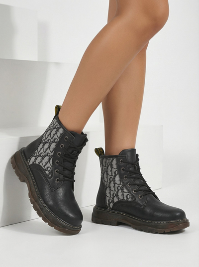 Royalfashion Női bokacsizma nyomattal Efrioz