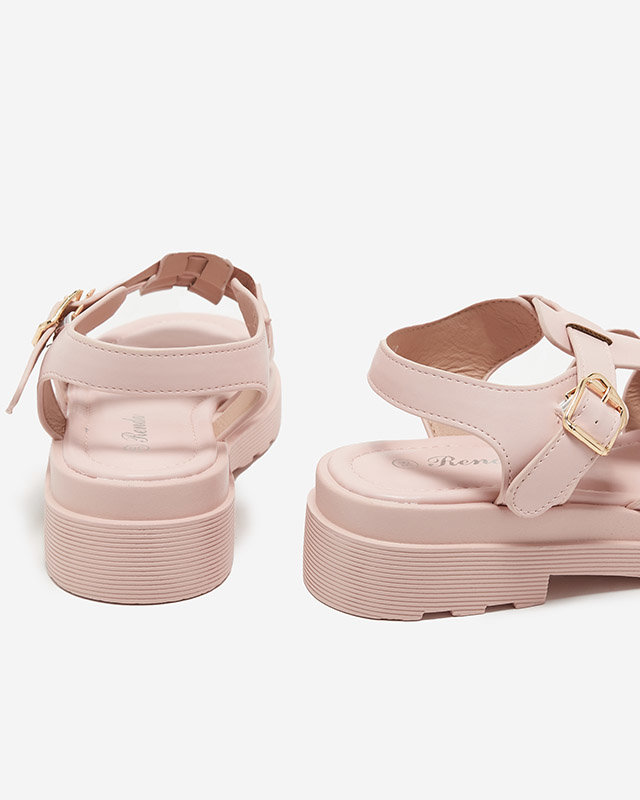 OUTLET Rózsaszín női szandál vastagabb talpon Gacino - Cipők