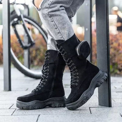 OUTLET Black Maritis Workers with Pockets - Cipő