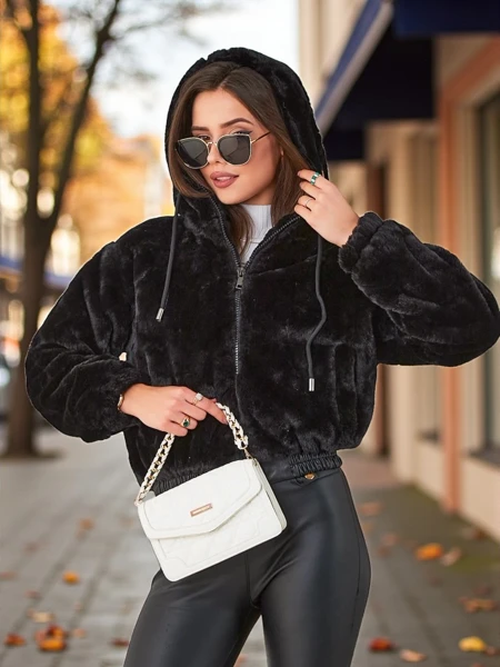 Royalfashion Női kabát műszőrméből készült