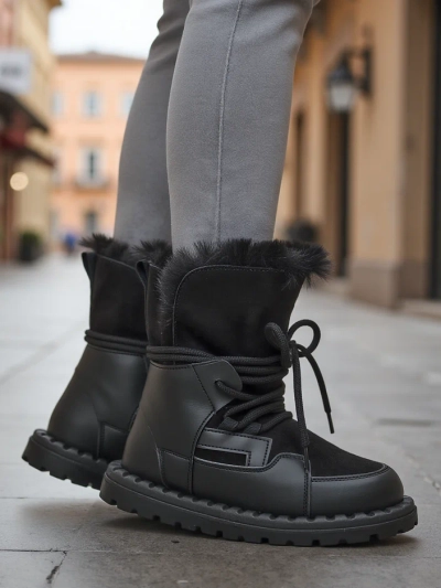 Royalfashion Női Fűzős HószBoots Viovi