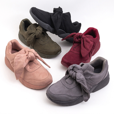 Barnásbarna színű női sportcipő Montrel íjjal - Cipő