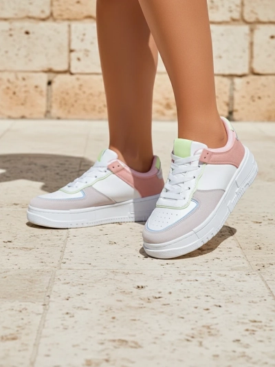 Hypatia Pastello világos szürke női sneaker öko bőr tavasz 4cm
