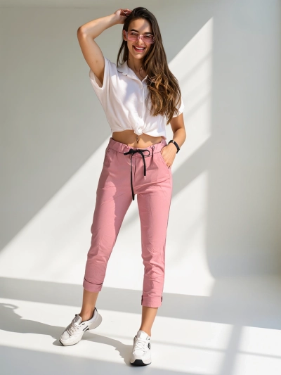 Royalfashion Női viszkóz skinny nadrág derékmegkötővel