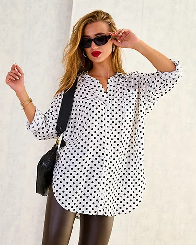 Royalfashion női pöttyös ing